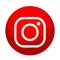 New Instagram camera logo icon in red vector with modern gradient design illustrations on white background