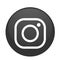 New Instagram camera logo icon vector in black with modern gradient design illustrations on white background