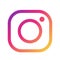 New Instagram camera logo icon vector with modern gradient design illustrations on white background