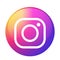 New Instagram camera logo icon vector with modern gradient design illustrations on white background