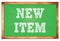 NEW ITEM words on green wooden frame school blackboard