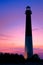 New Jersey Coast Barnegat Lighthouse at Dark Dusk