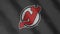 New Jersey Devils hockey club flag waving in the Wind. New Jersey Devils HC. 3d render.