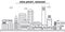 New Jersey, Newark architecture line skyline illustration. Linear vector cityscape with famous landmarks, city sights