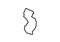 New Jersey outline map state shape united states