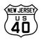 New Jersey us route 40 sign