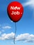 New Job Balloon Shows New Beginnings in Careers