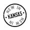 New In Kansas rubber stamp