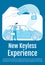New keyless experience poster flat silhouette vector template