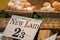 New laid english hens eggs for sale in vintage shop display