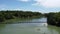 The new lake of Bucov Park near Ploiesti , Romania , aerial view