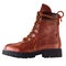 New leather unisex womans or mens brown shoe boot - side view