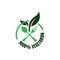 new lettering 100% percent vegan logo sign mark green vegetarian symbol vector icon element