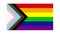 New LGBTQ Rights Pride Flag. Progressive pride flag.