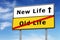 New life road sign concept image