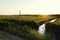 The new lighthouse in Wangerooge at sunset