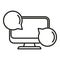 New line chat icon outline vector. Stroke speech
