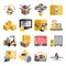 New logistics flat icons set