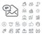 New Mail line icon. Message correspondence sign. Salaryman, gender equality and alert bell. Vector