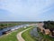 New Marina with ships and resting homes, Lithuania