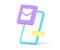 New message chat smartphone notification incoming letter social media network app 3d icon vector