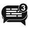 New message on chat support icon simple vector. Help online ai agent