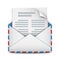 New message, mail or email icon. Opened envelope with letter. Vector illustration