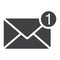 New message solid icon, email and website button