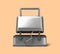 new metal waffle maker back side view 3d render on color background