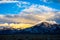 New Mexico Sangre De Cristo Taos Mountains with Snow Sunset