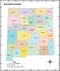 New mexico state outline administrative and political vector map in color