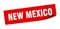 New Mexico sticker. New Mexico square peeler sign.