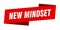 new mindset banner template. ribbon label sign. sticker