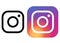 New modern and classic silhouette Instagram logo icons