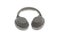 a new modern gray wireless headphones, audio studio device isolated