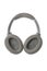 a new modern gray wireless headphones, audio studio device isolated