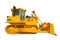 New modern loader or bulldozer - excavator isolated on white background with clipping path.