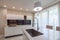 New modern white kitchen. New luxury home. Interior photography