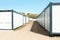 New modular houses for internally displaced persons outdoors