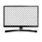 New monitor front and black vector drawing eps10 format isolated on white background