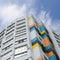 New multy storey residential building and blue sky