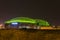 The New Netanya football stadium illuminated at night