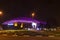 The New Netanya football stadium illuminated at night