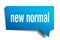 New normal blue 3d speech bubble