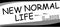 New normal life text with city side view image stock