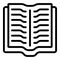 New open book icon outline vector. Cover story data