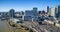 New Orleans aerial skyline and Mississippi river, Louisiana