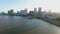 New Orleans Cityscape, Louisiana. City Skyline, Mississippi River and Steamboat Natchez in Background. Sunset Light II