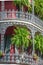 New Orleans, Creole style architecture, townhouse with balconies