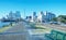 NEW ORLEANS - FEBRUARY 11, 2016: City skylinefrom riverwalk. The